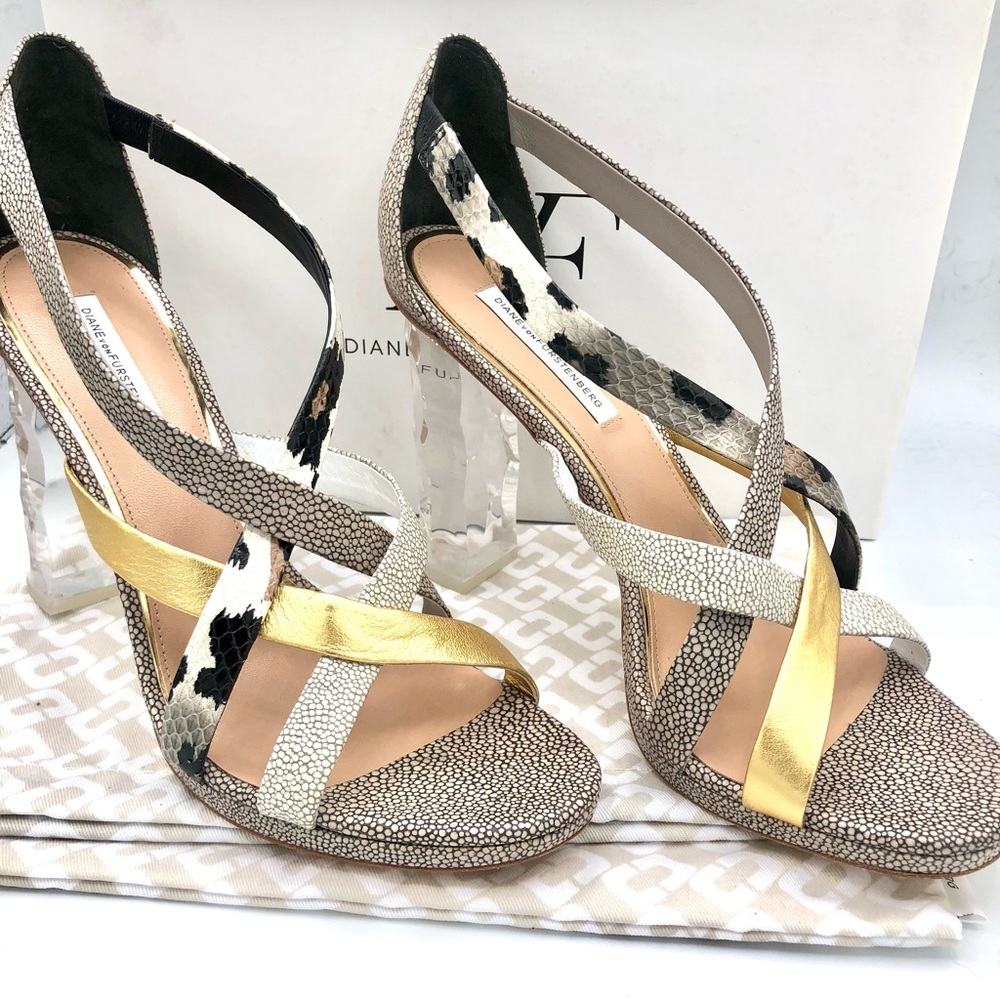 Diane Von Furstenberg block heels